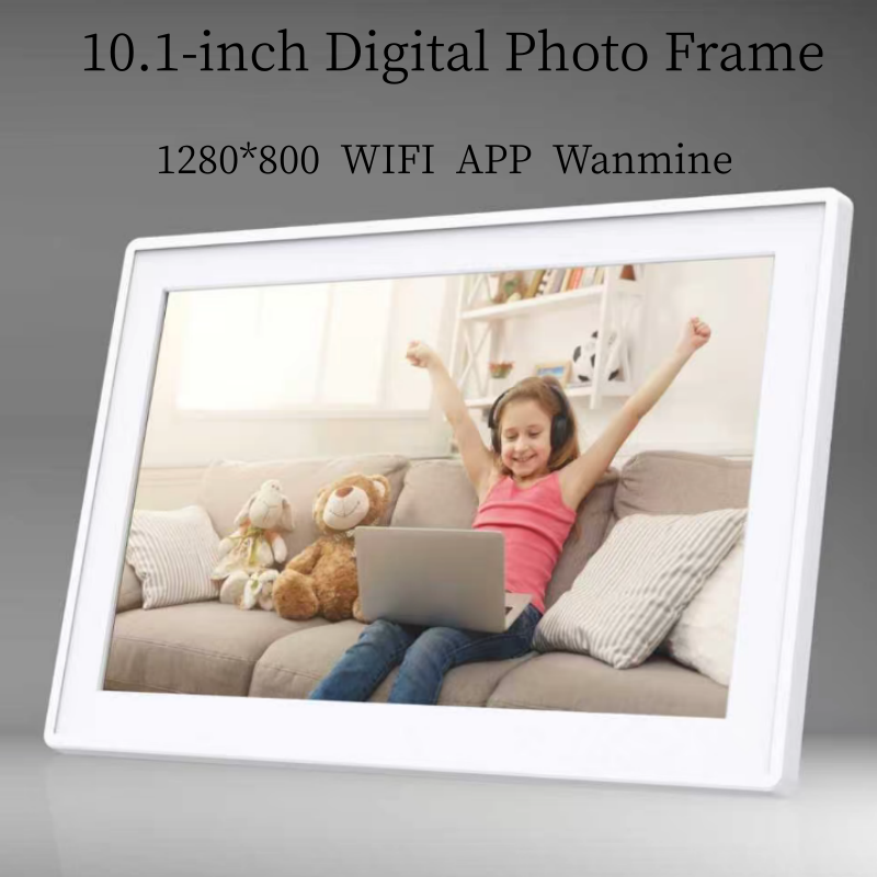 Digital Photo Frame Wifi - 10.1インチ電子カレンダーデジタルフォトフレーム 1280 * 800 APPアプリケーションカレンダー オフィスや寝室に最適なクリエイティブギフト