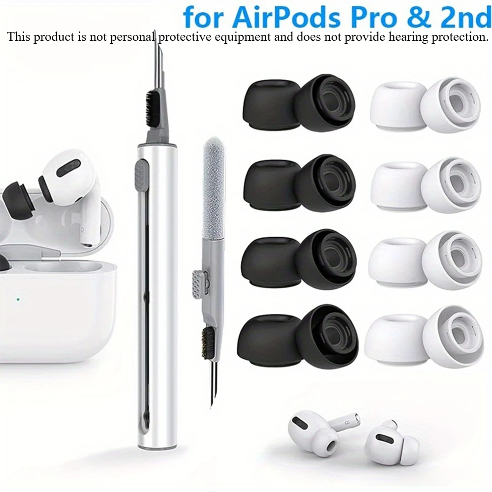 Portable Wifi Hotspot - AirPods Pro 1/2用 液体シリコンイヤーチップ 4ペア ノイズリダクションパッド