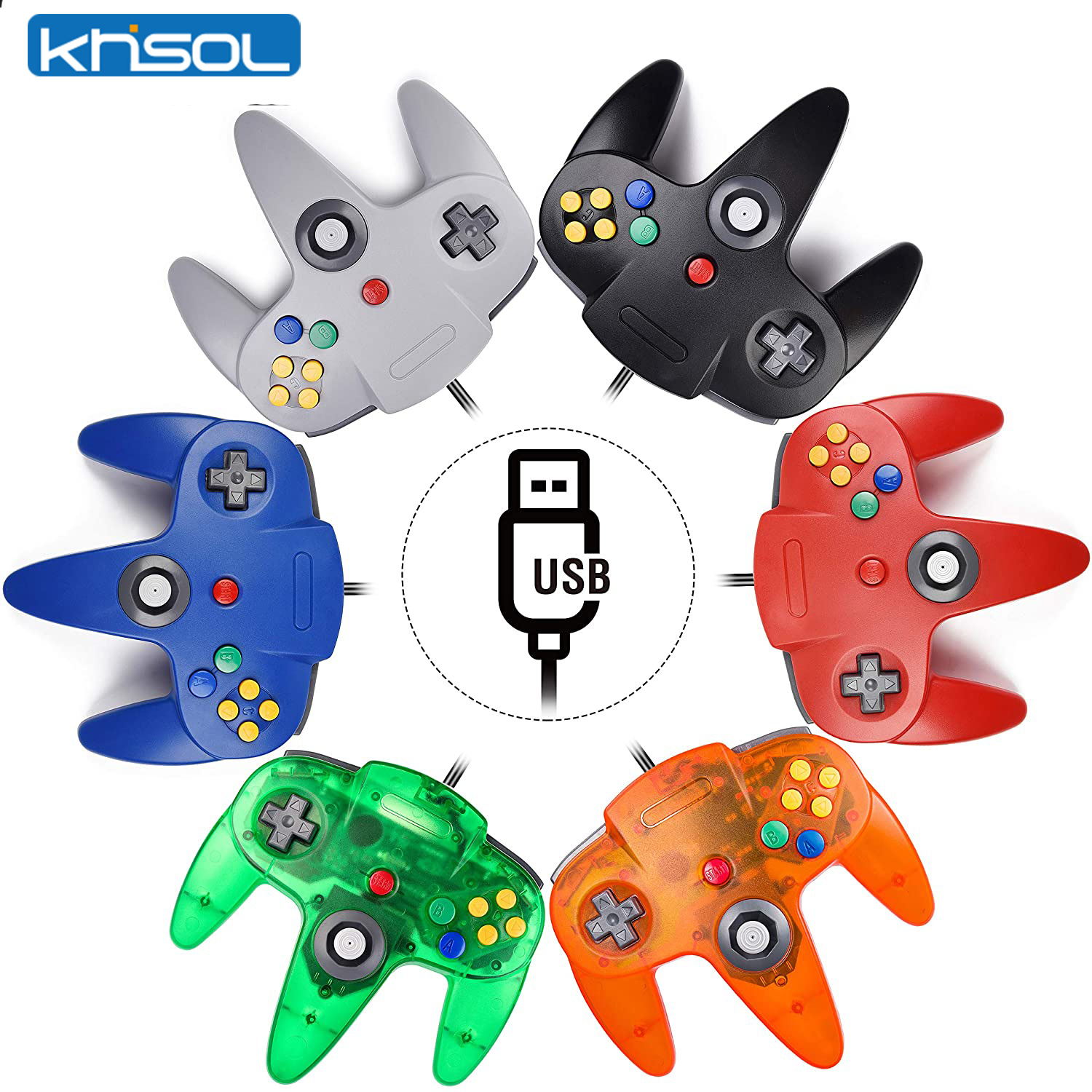 Retro Game Controller Usb - N64 コントローラクラシック USB 有線リモートゲームパッドゲームジョイスティックアクセサリークラシック 64 コンソールレトロゲーム