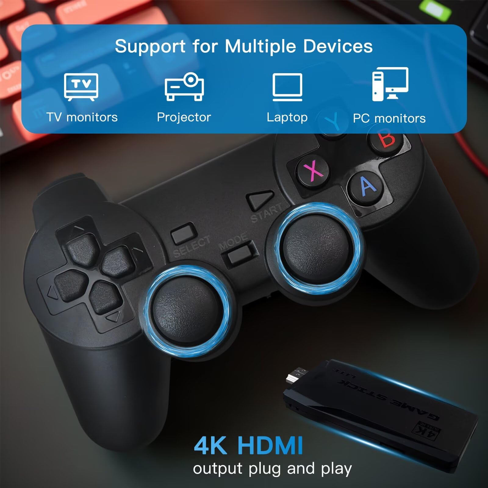 レトロビデオゲームコンソール 4K ゲームスティック TV  - Retro Game Controller Usb のレビューと価格