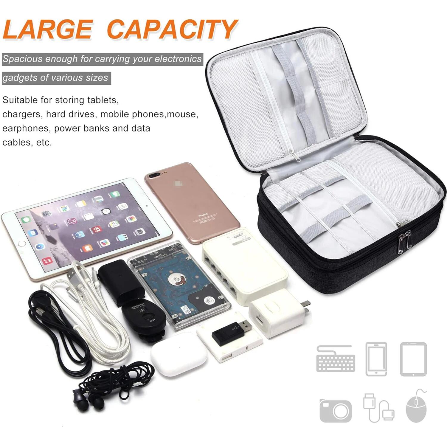 ポータブルデジタルストレージバッグ USB ガジェット防水ケ - Electronics And Gadgets With A のレビューと価格