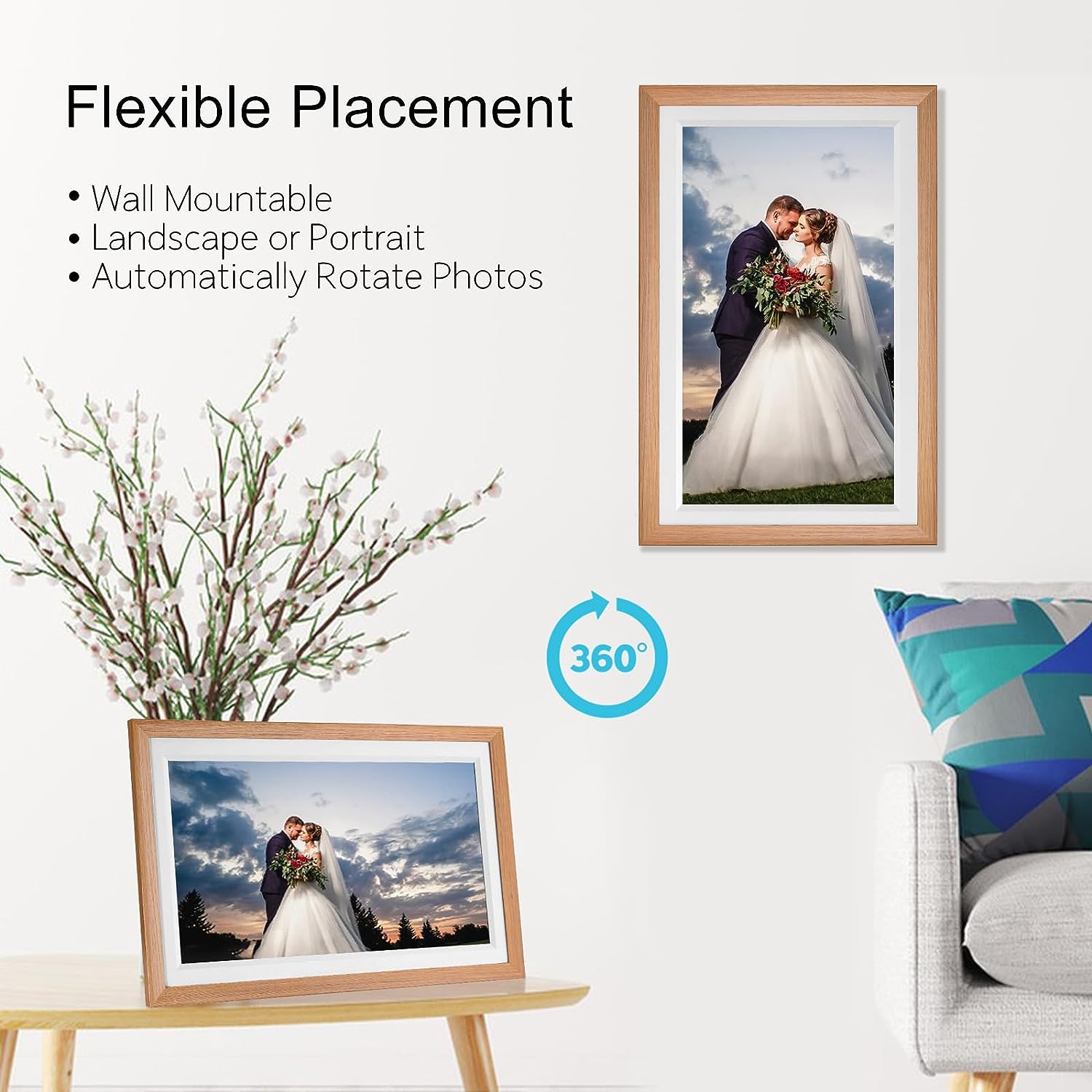 32GB スマート大型タッチスクリーンデジタルフォトフレーム - Digital Photo Frame Wifi のレビューと価格