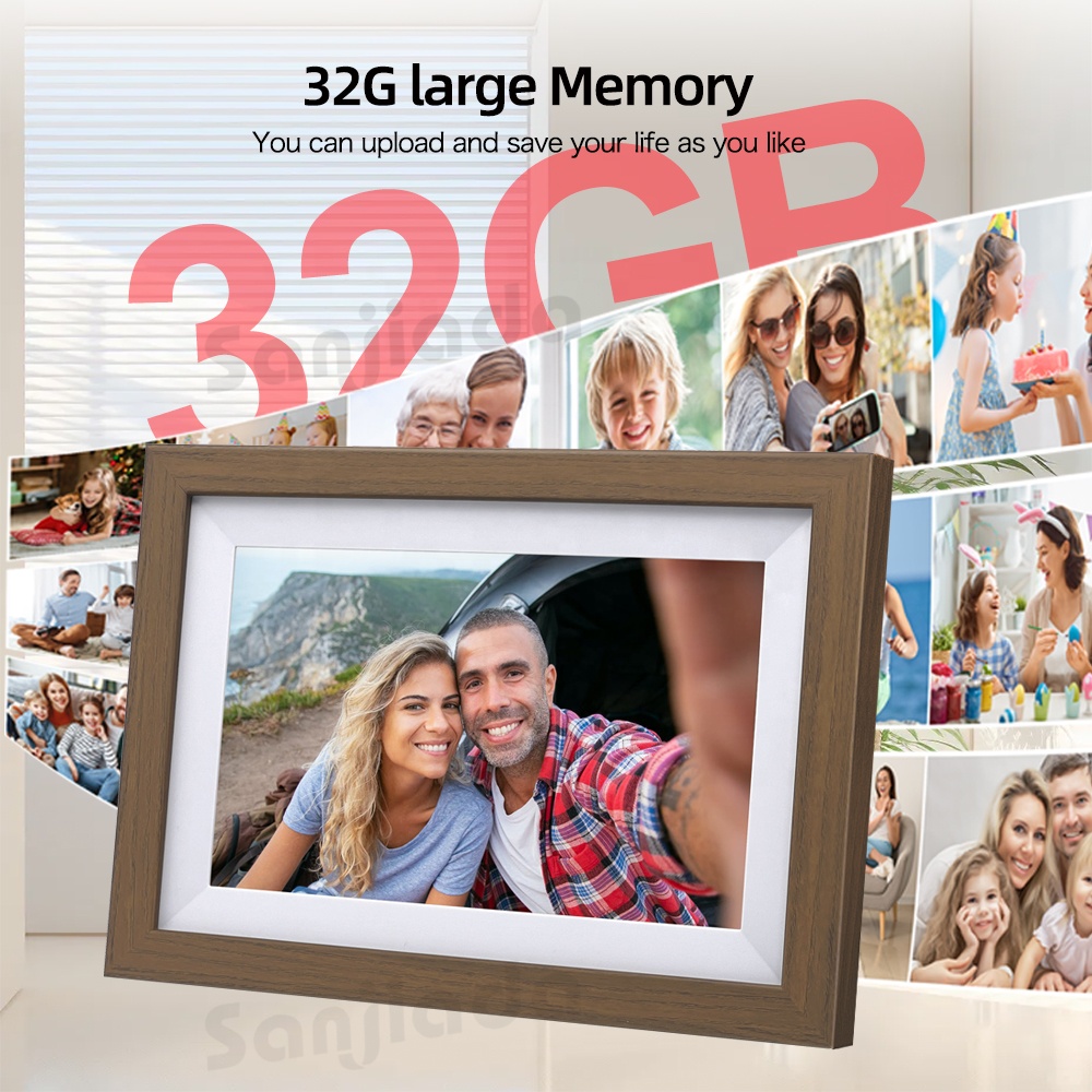 10.1インチWiFiデジタルフォトフレーム、1280×80 - Digital Photo Frame Wifi のレビューと価格
