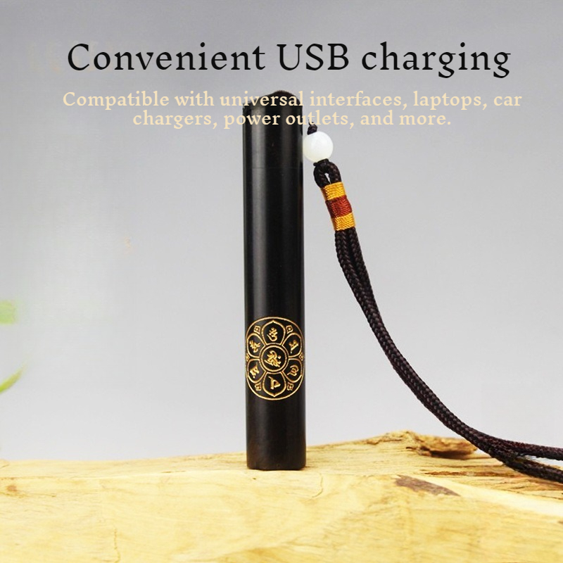 創造的な彫刻が施された黒檀のライター |   吹き込み式電子 - Electronics Gadgets To Gift のレビューと価格