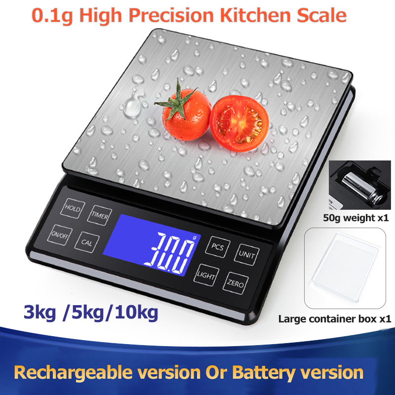 デジタルキッチンスケール 0.1 グラム高精度 3 キロ/5 - Unique Electronics Gadgets のレビューと価格