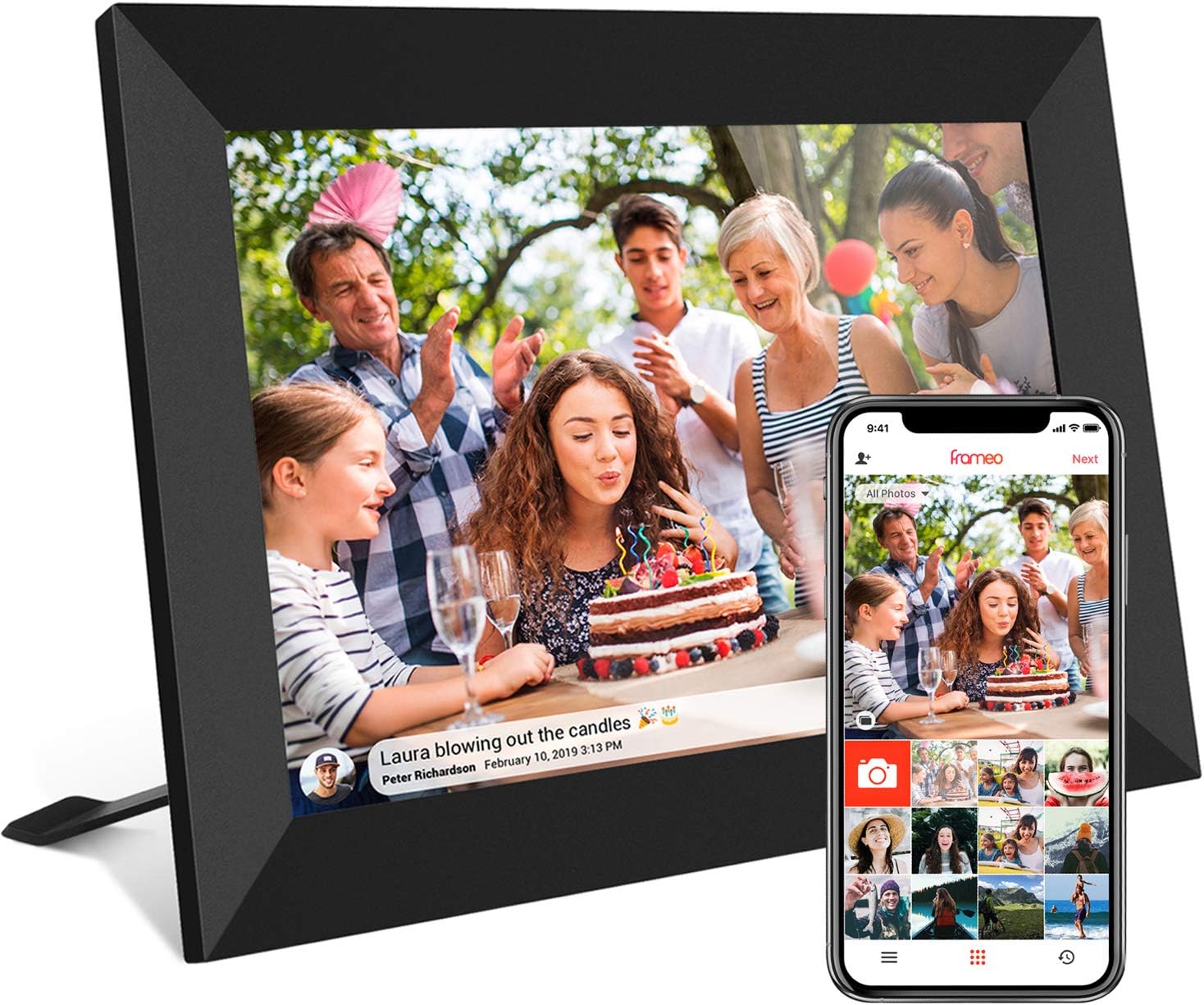 10.1インチ 32GB スマートWiFiデジタルフォトフレ - Digital Photo Frame Wifi のレビューと価格