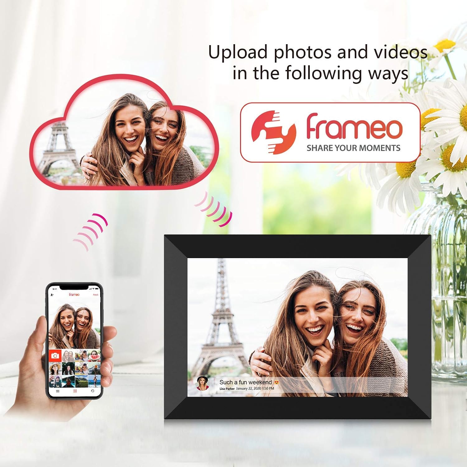 10.1インチ 32GB スマートWiFiデジタルフォトフレ - Digital Photo Frame Wifi のレビューと価格