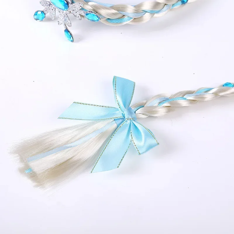 冷凍かつら三つ編みプリンセスヘアバンドガールエルサスノーフレ - Elsa Gadget のレビューと価格