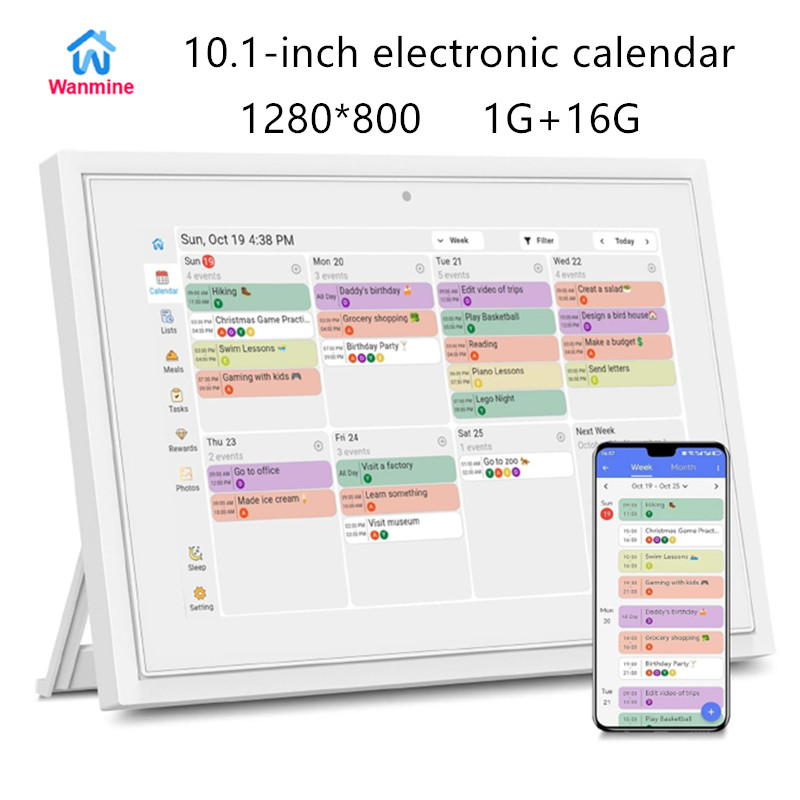 10.1インチ電子カレンダーデジタルフォトフレーム 1280 - Digital Photo Frame Wifi のレビューと価格