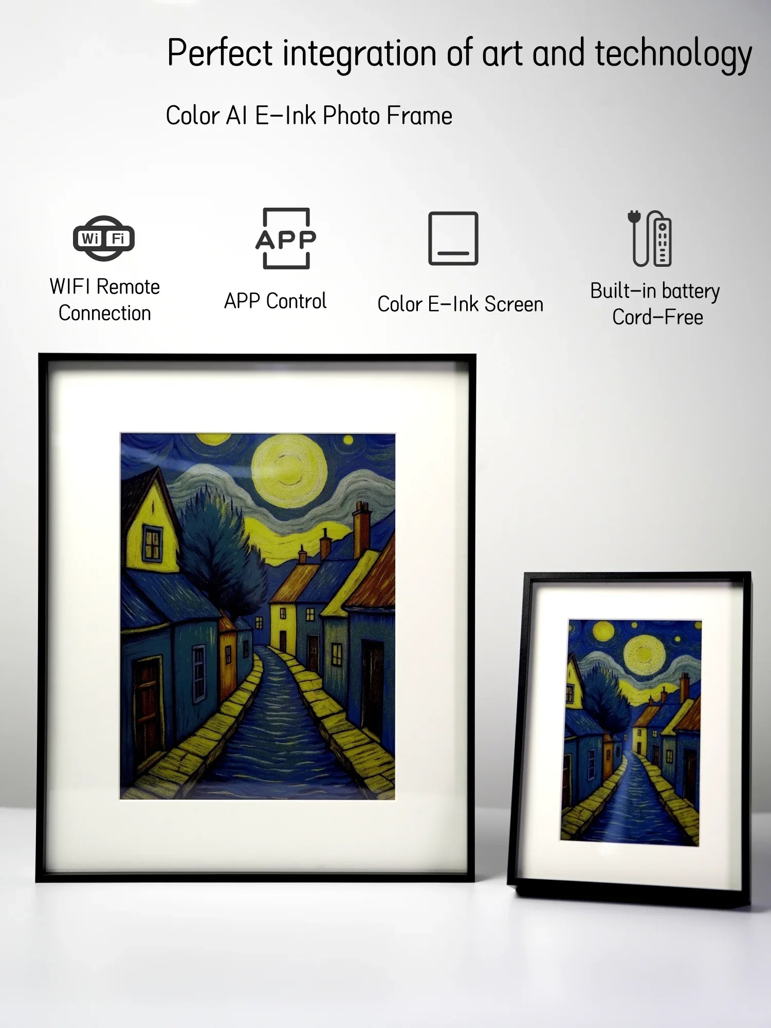 Hindetel 7.3インチ壁掛けデジタルAI生成画像カラ - Digital Photo Frame Wifi のレビューと価格