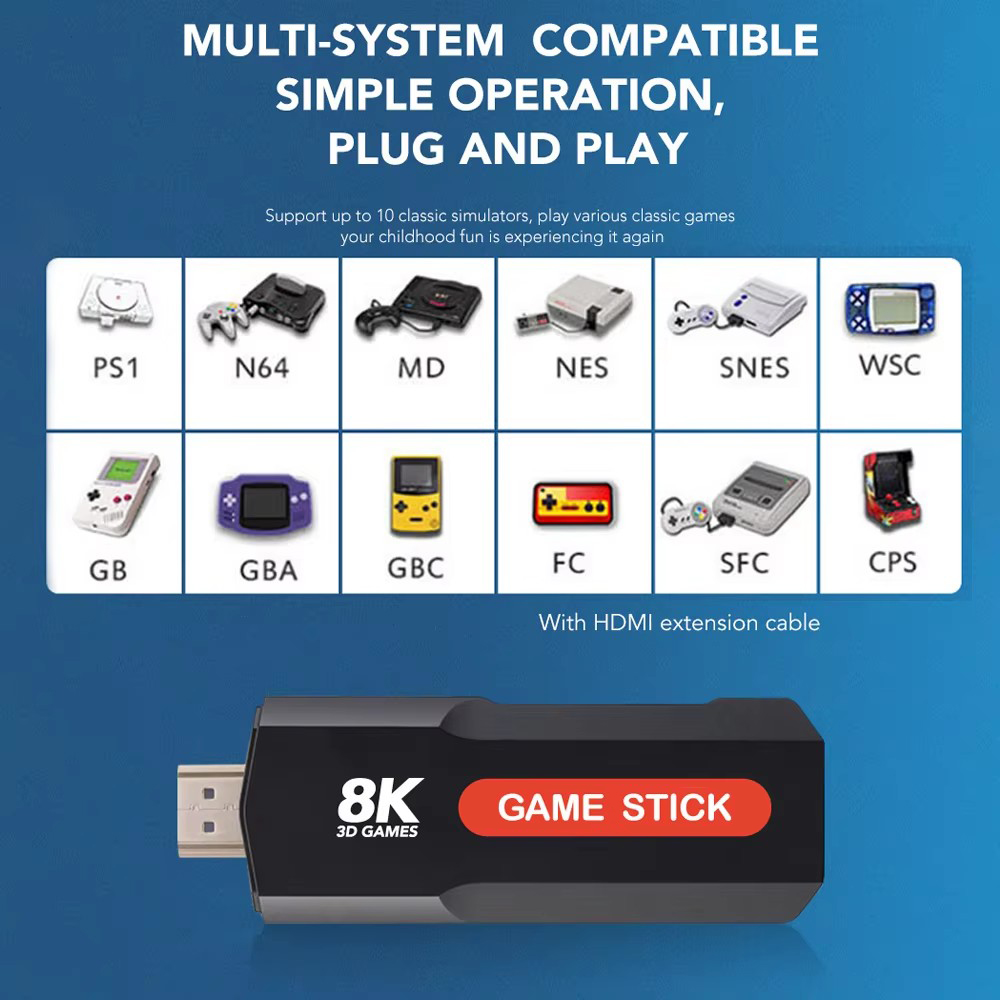 X2ゲームスティックHD 4K 8K 3Dコンソール デュア - Retro Game Controller Usb のレビューと価格