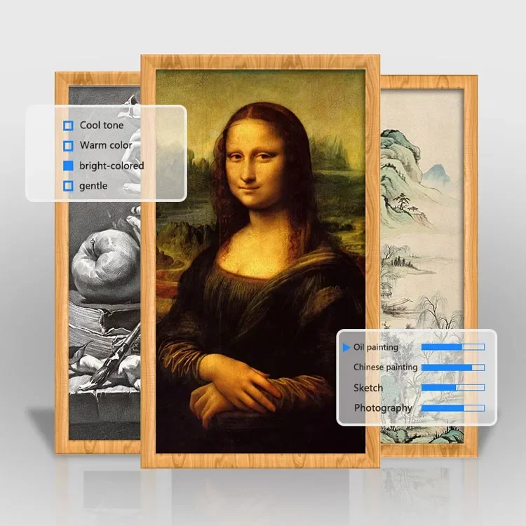 壁掛け式21.5インチ木製フレームオインテリジェントデジタル - Digital Photo Frame Wifi のレビューと価格